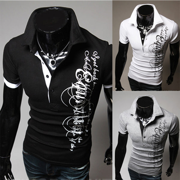 Men's Short Sleeve Printed Polo Shirt