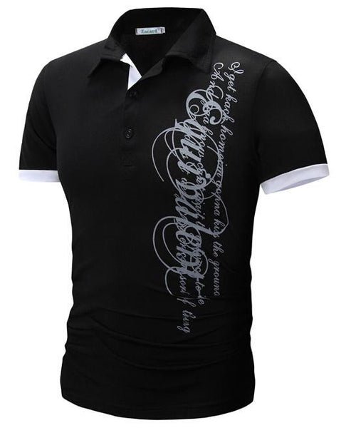 Men's Short Sleeve Printed Polo Shirt