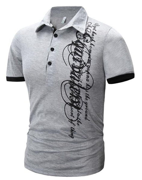 Men's Short Sleeve Printed Polo Shirt