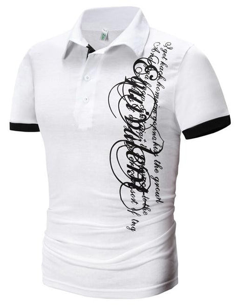 Men's Short Sleeve Printed Polo Shirt