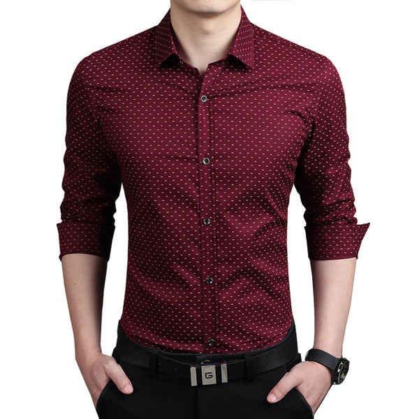 Men's Print-Pattern Slim Fit Shirt