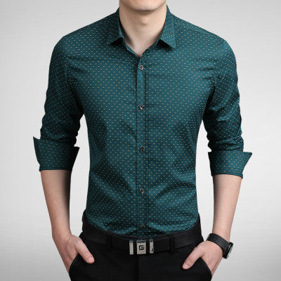 Men's Print-Pattern Slim Fit Shirt