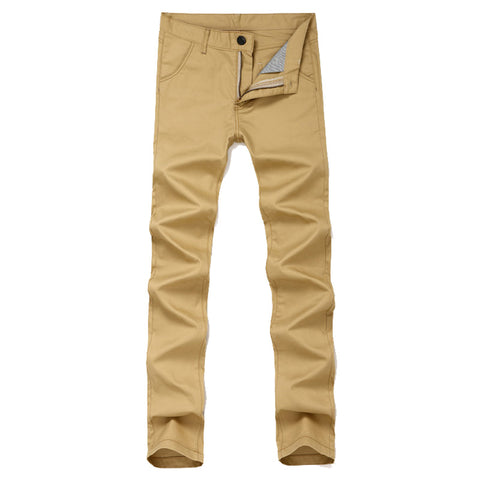 Men's Slim Fit Straight Cut Casual Long Pants
