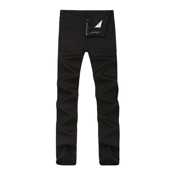Men's Slim Fit Straight Cut Casual Long Pants