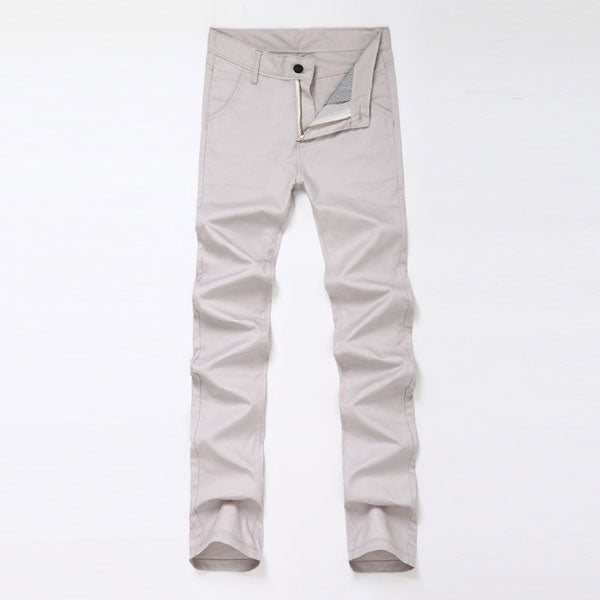 Men's Slim Fit Straight Cut Casual Long Pants