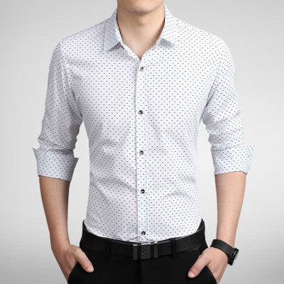 Men's Print-Pattern Slim Fit Shirt