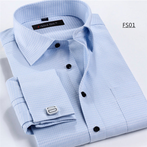 Men French Cufflinks Shirt 2016