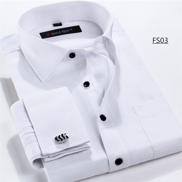 Men French Cufflinks Shirt 2016