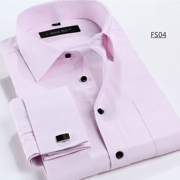 Men French Cufflinks Shirt 2016