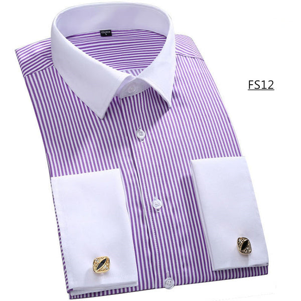 Men French Cufflinks Shirt 2016