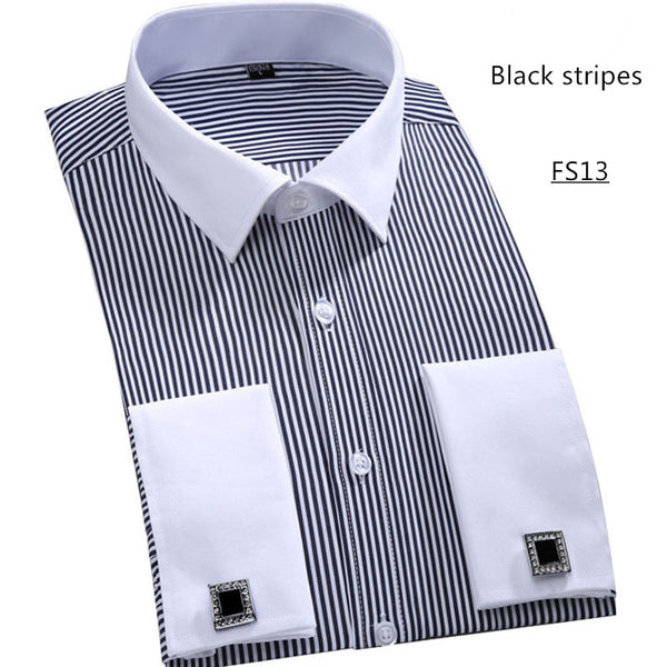 Men French Cufflinks Shirt 2016