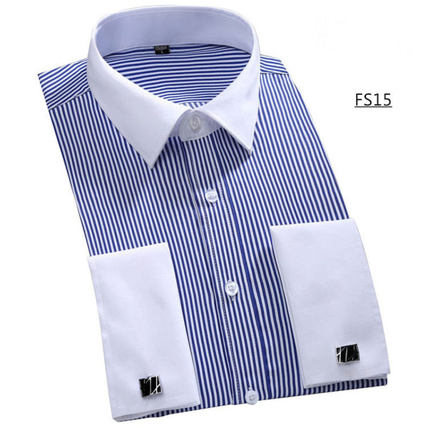 Men French Cufflinks Shirt 2016