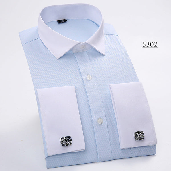 Men French Cufflinks Shirt 2016