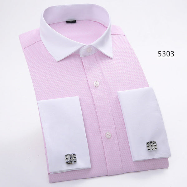 Men French Cufflinks Shirt 2016