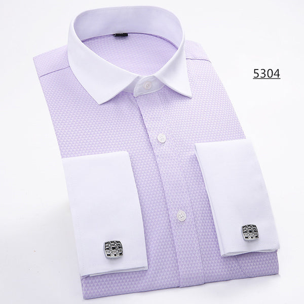 Men French Cufflinks Shirt 2016