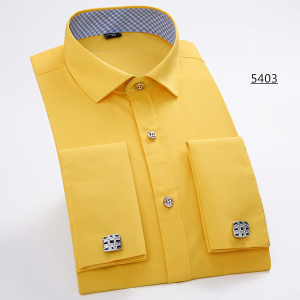 Men French Cufflinks Shirt 2016