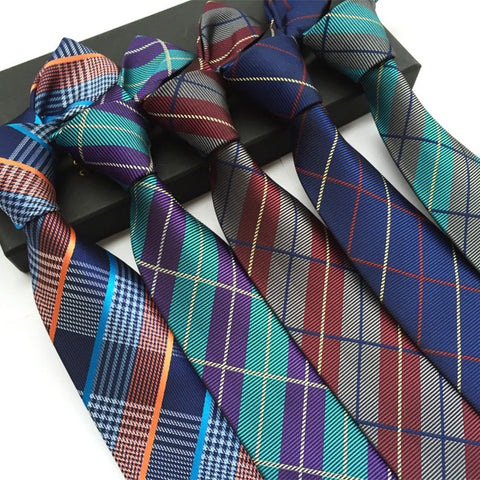 Men's Polyester Plaid Pattern Tie
