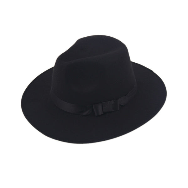 Hard Felt Bowknot Fedora