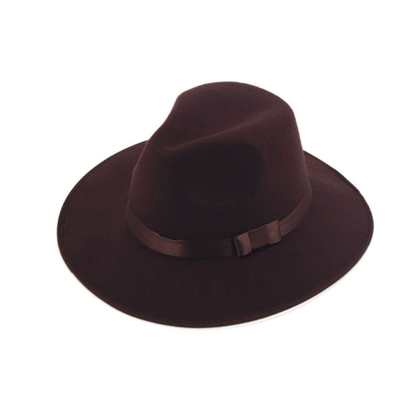 Hard Felt Bowknot Fedora