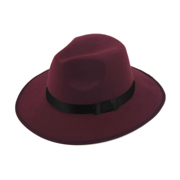 Hard Felt Bowknot Fedora