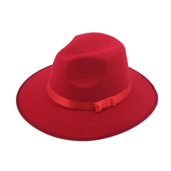 Hard Felt Bowknot Fedora