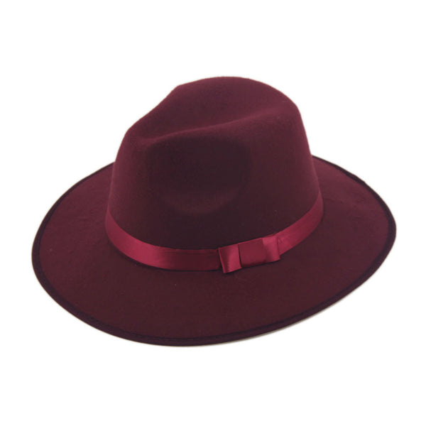 Hard Felt Bowknot Fedora